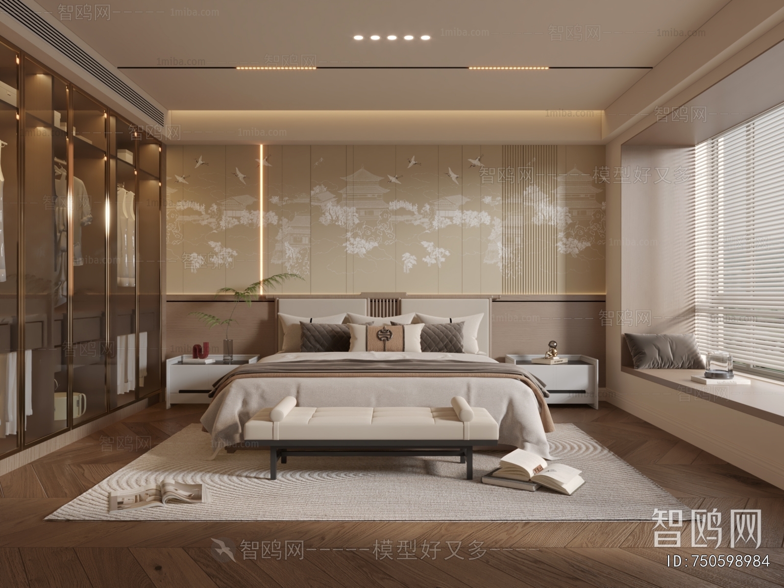 New Chinese Style Bedroom