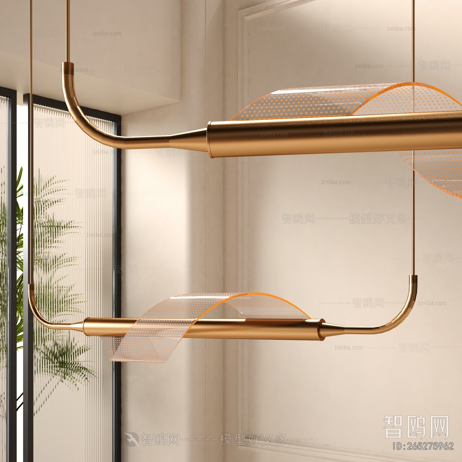 Modern Long Chandelier