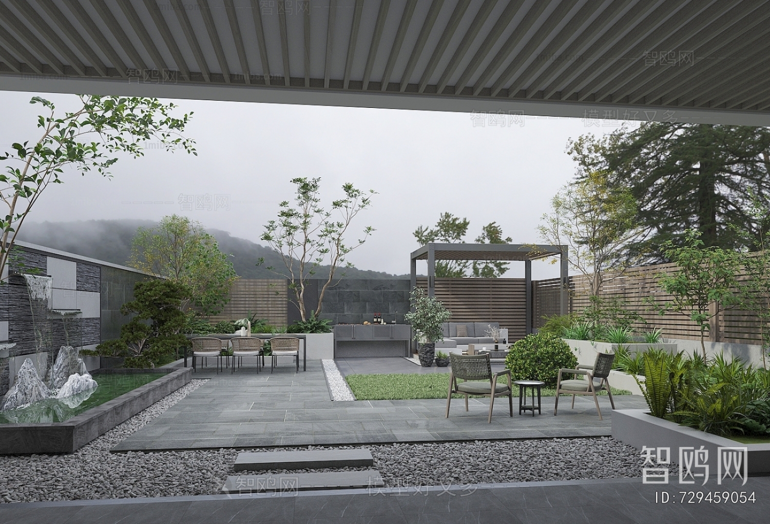 Modern Courtyard/landscape