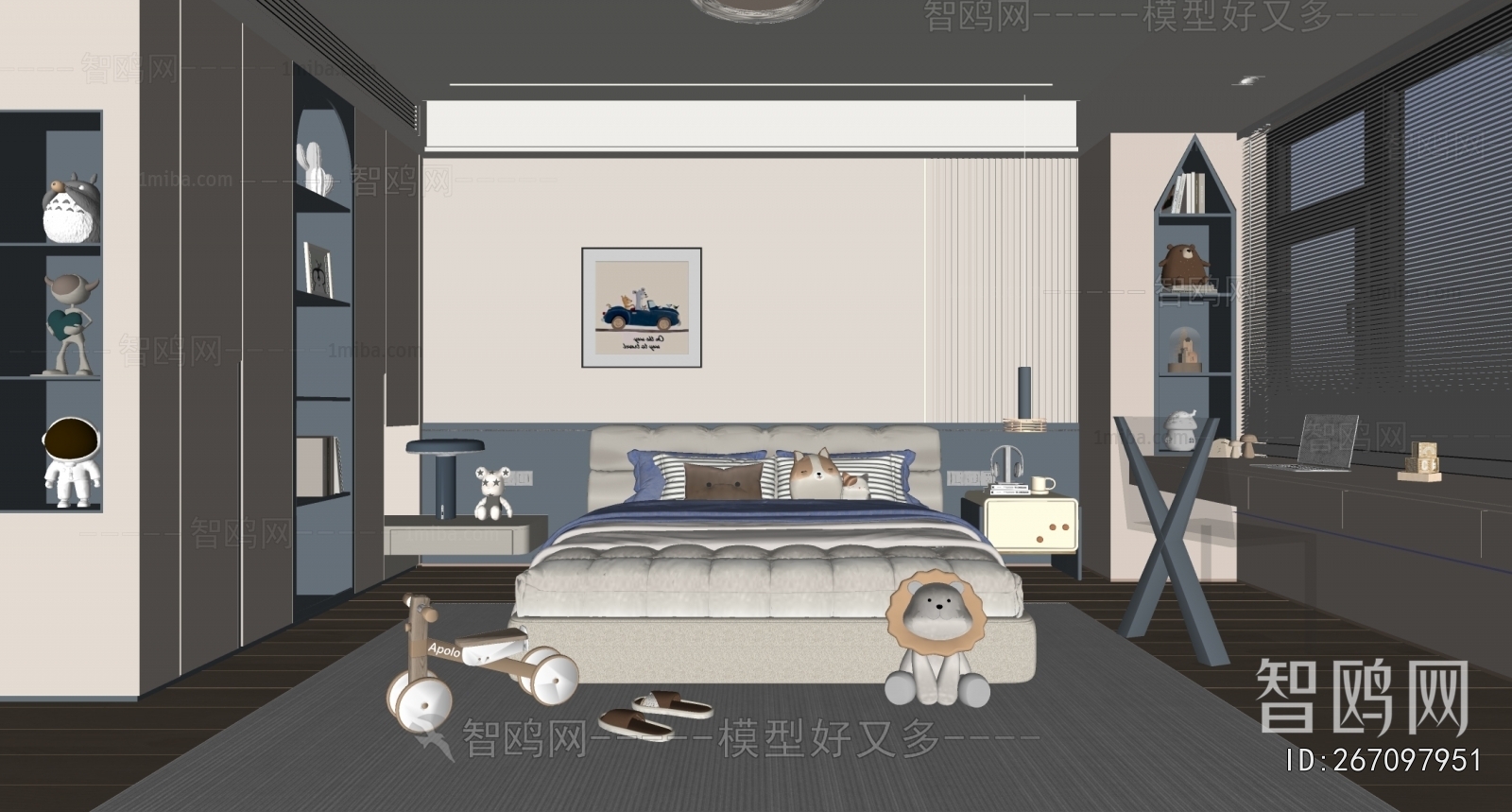 现代男孩房
