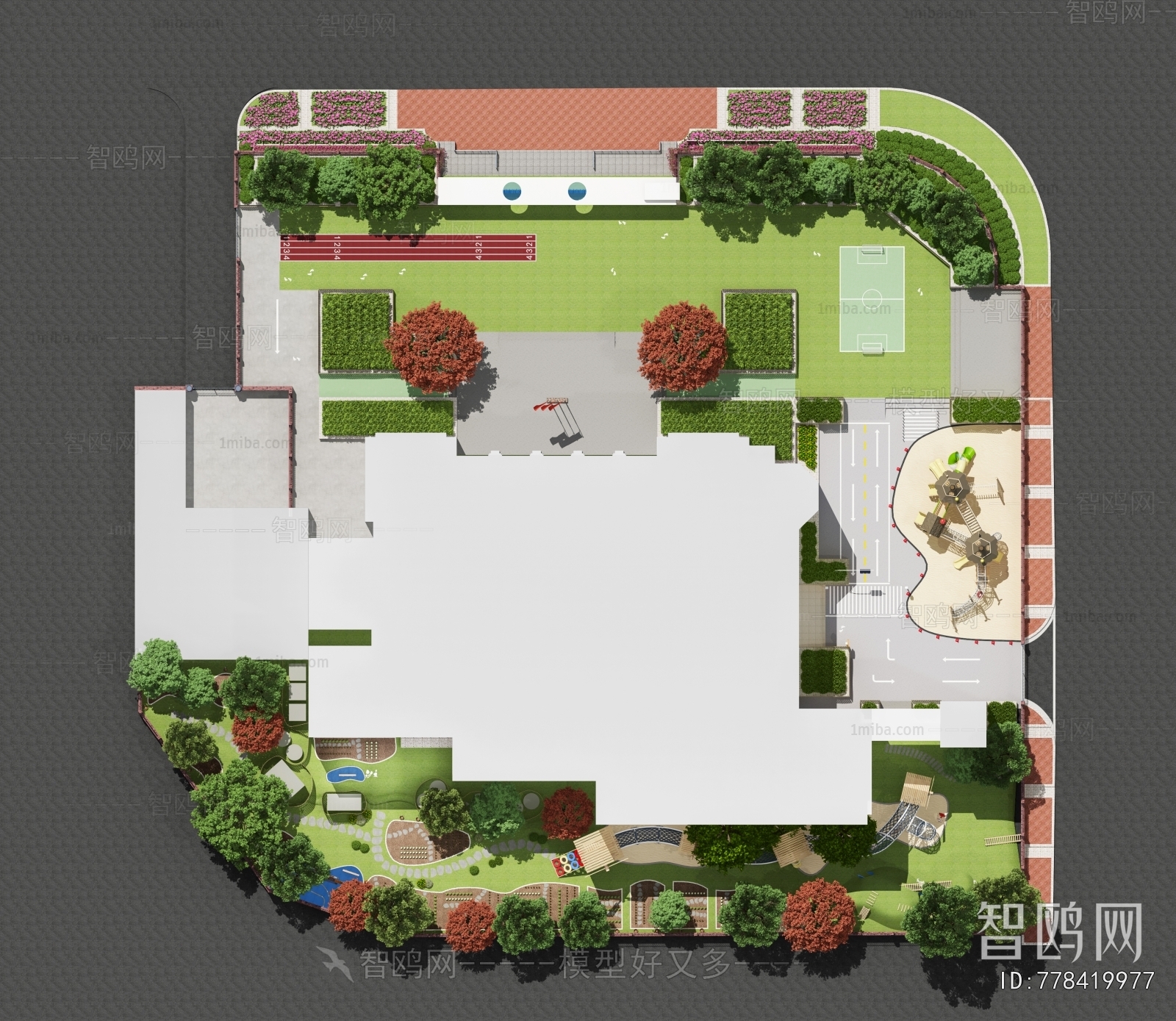 Modern Architectural Bird's-eye View Planning