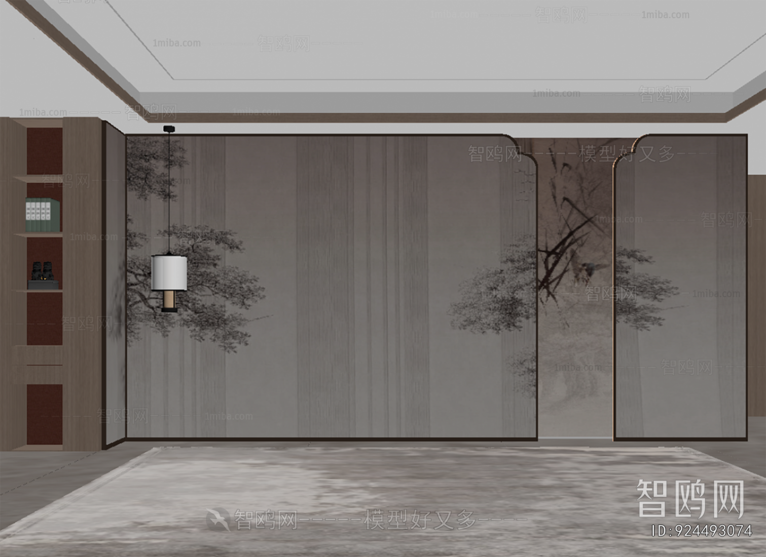 New Chinese Style TV Wall