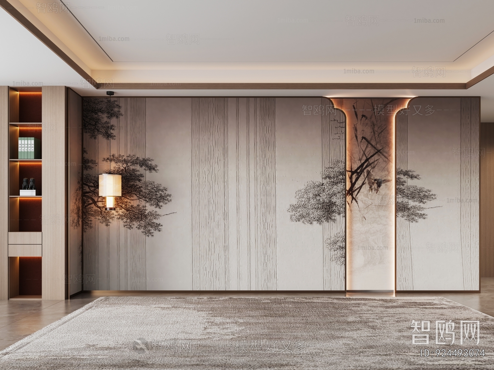 New Chinese Style TV Wall