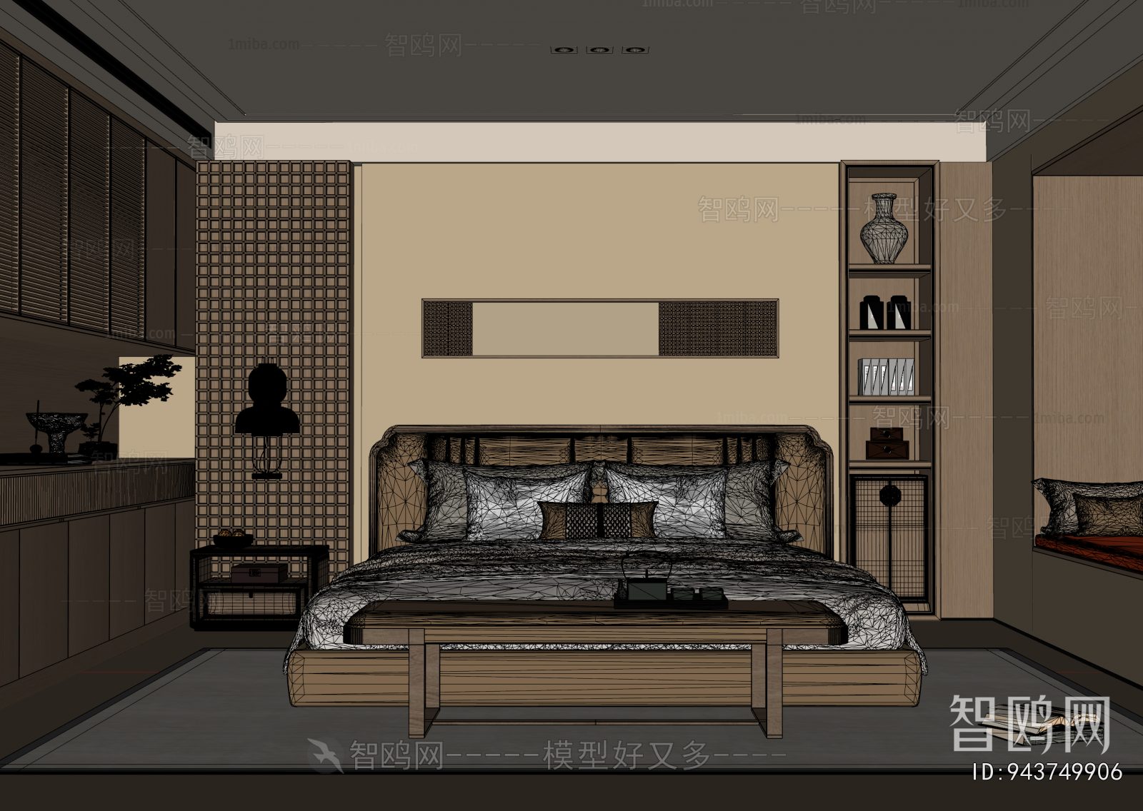 New Chinese Style Bedroom