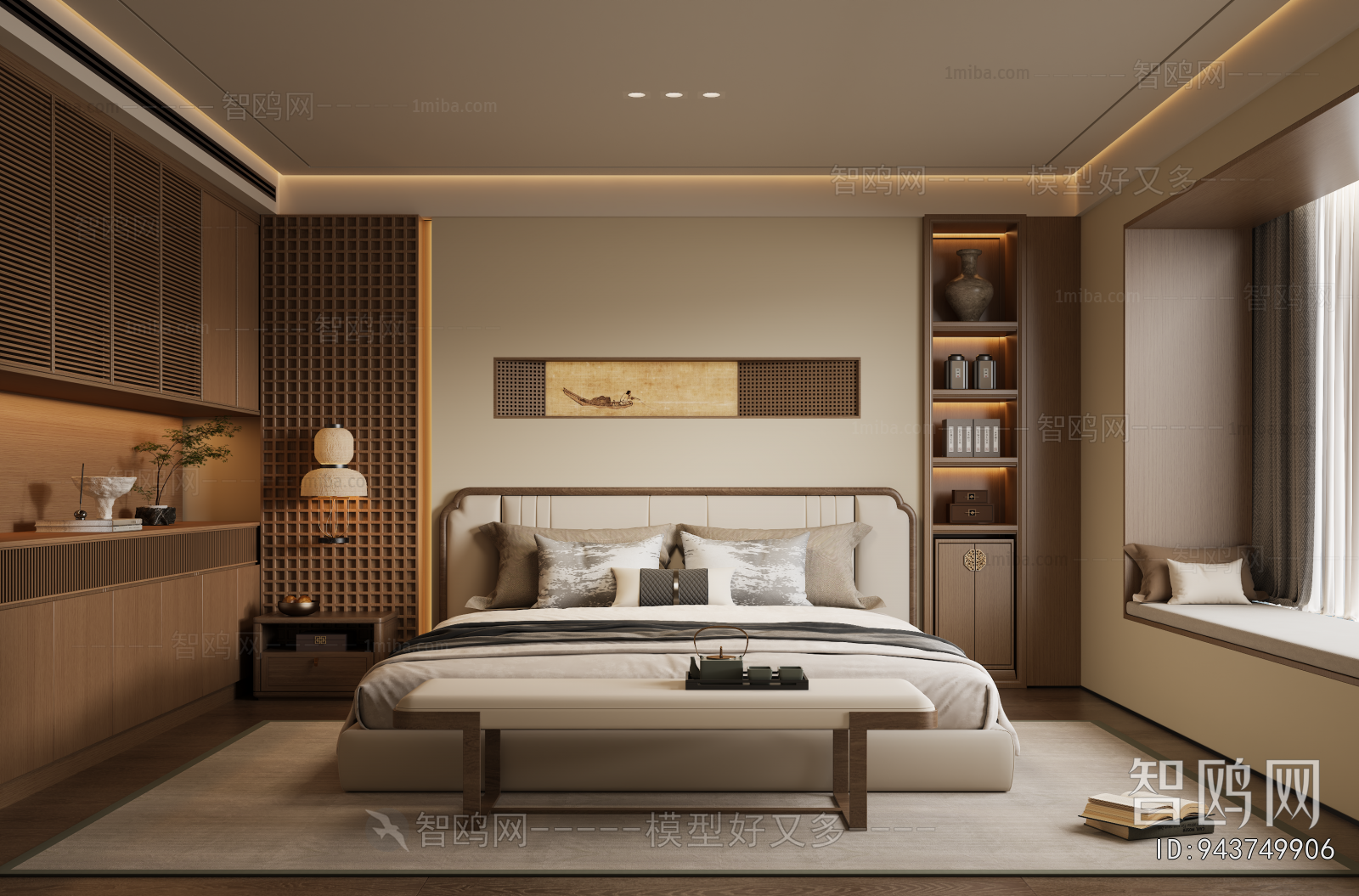 New Chinese Style Bedroom