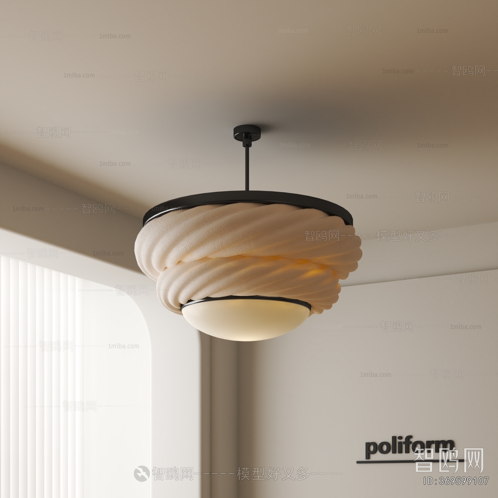poliform现代奶油风吊灯