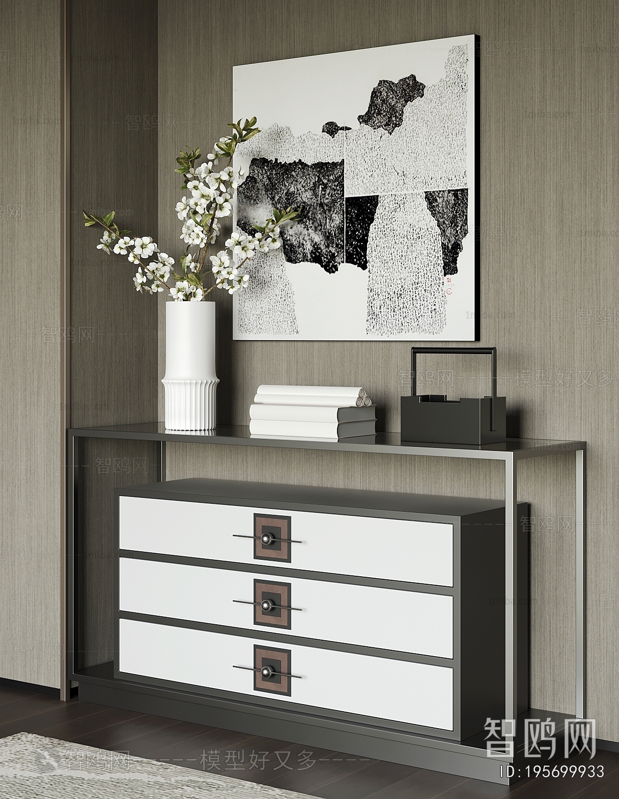 New Chinese Style Side Cabinet