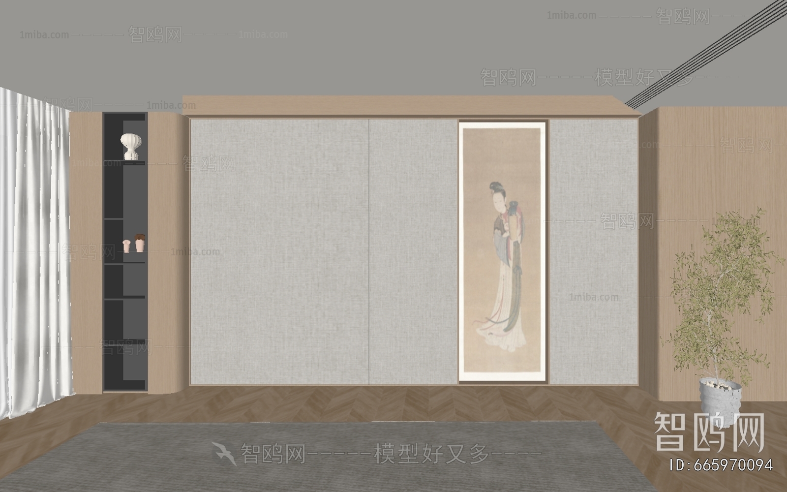 New Chinese Style TV Wall