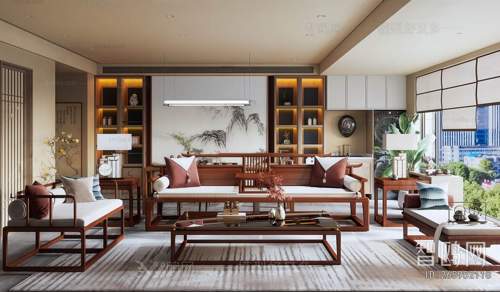 New Chinese Style A Living Room