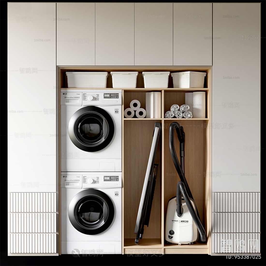 Modern Laundry Cabinet