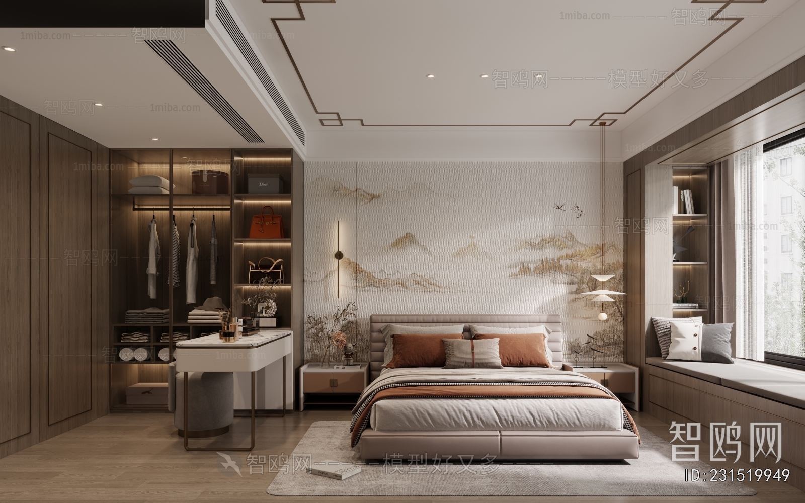 New Chinese Style Bedroom