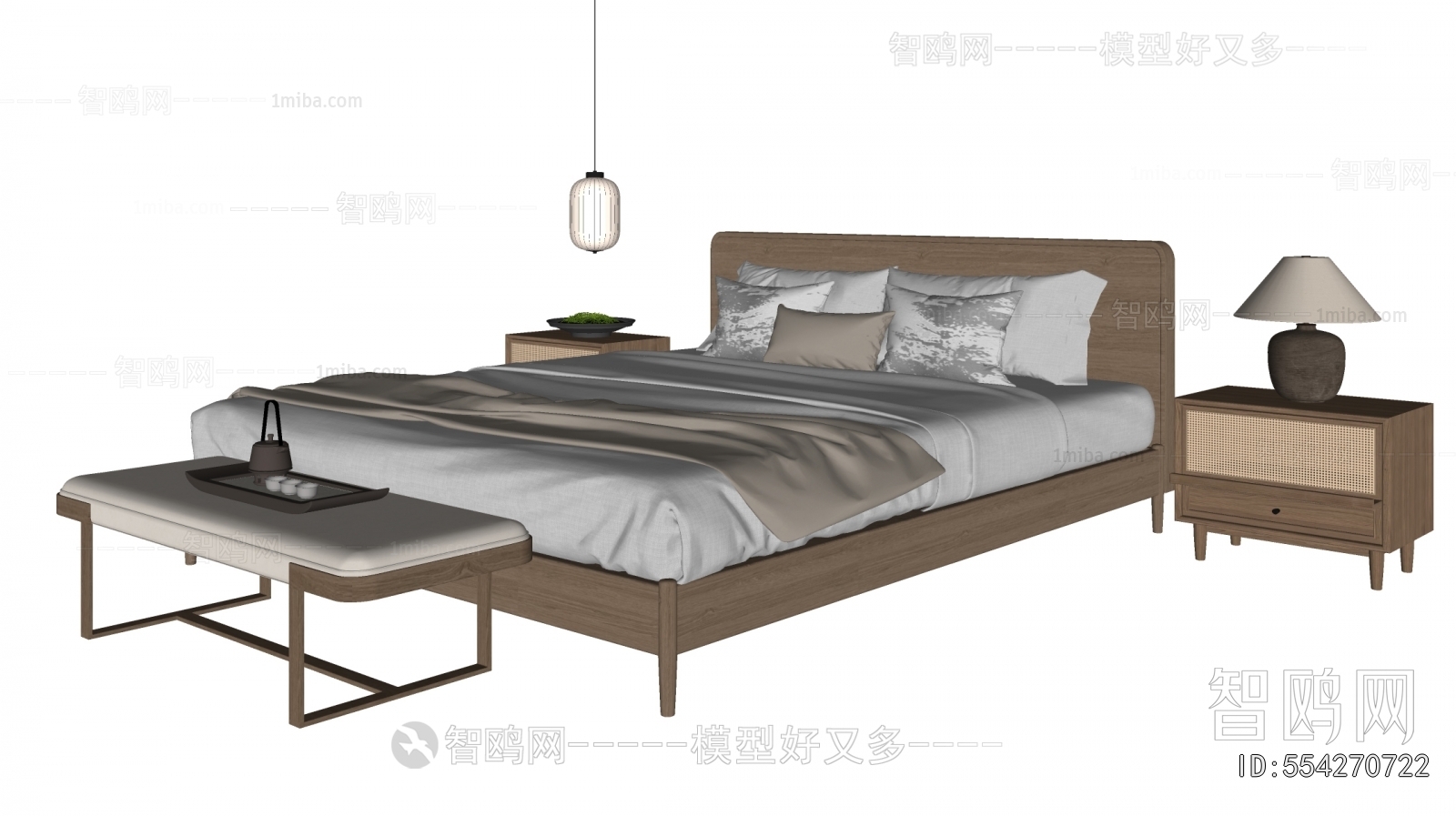 New Chinese Style Double Bed