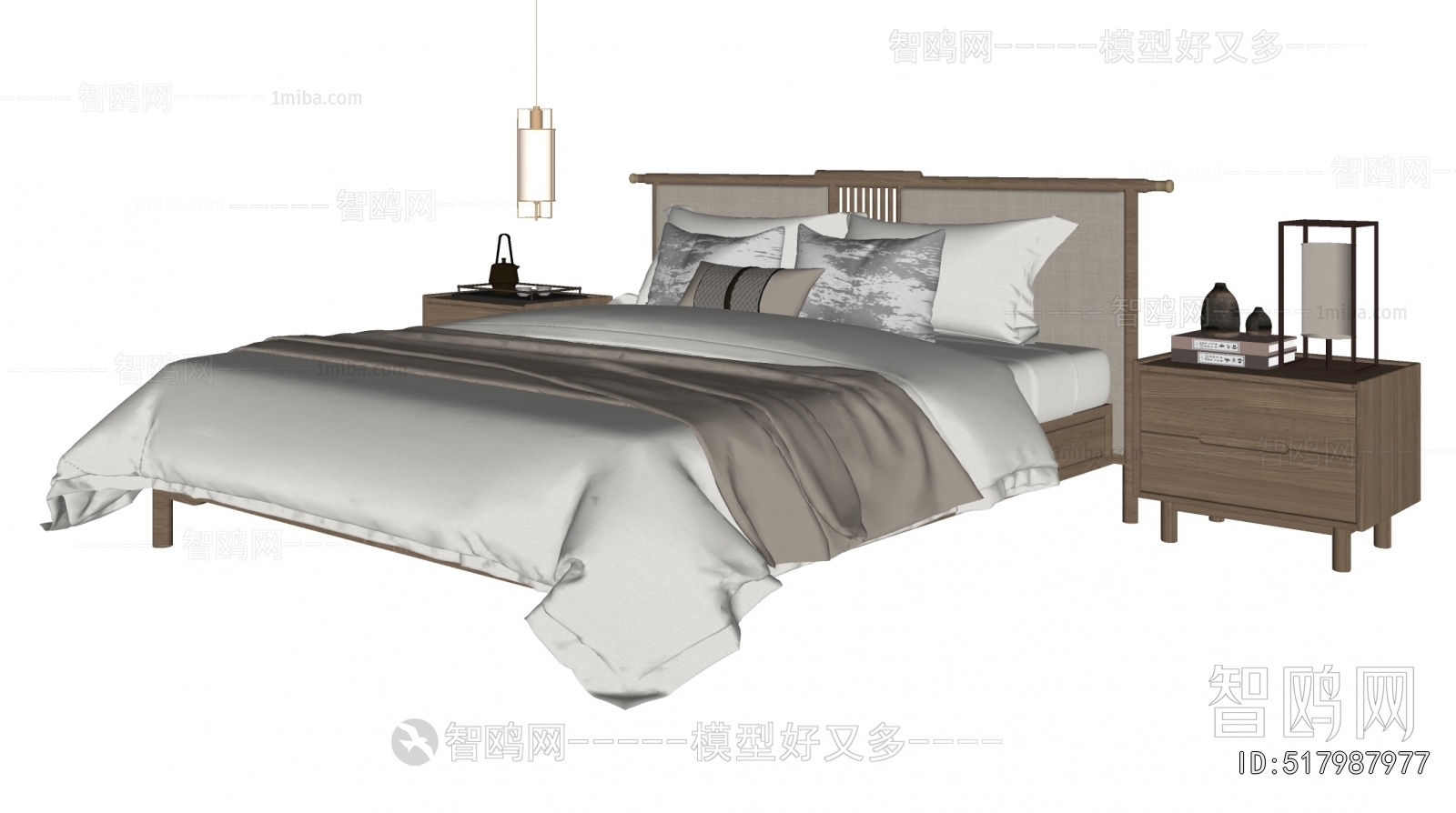 New Chinese Style Double Bed