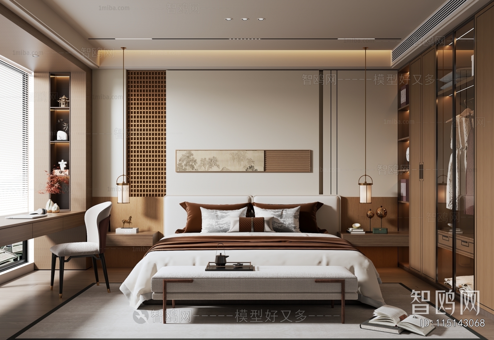 New Chinese Style Bedroom