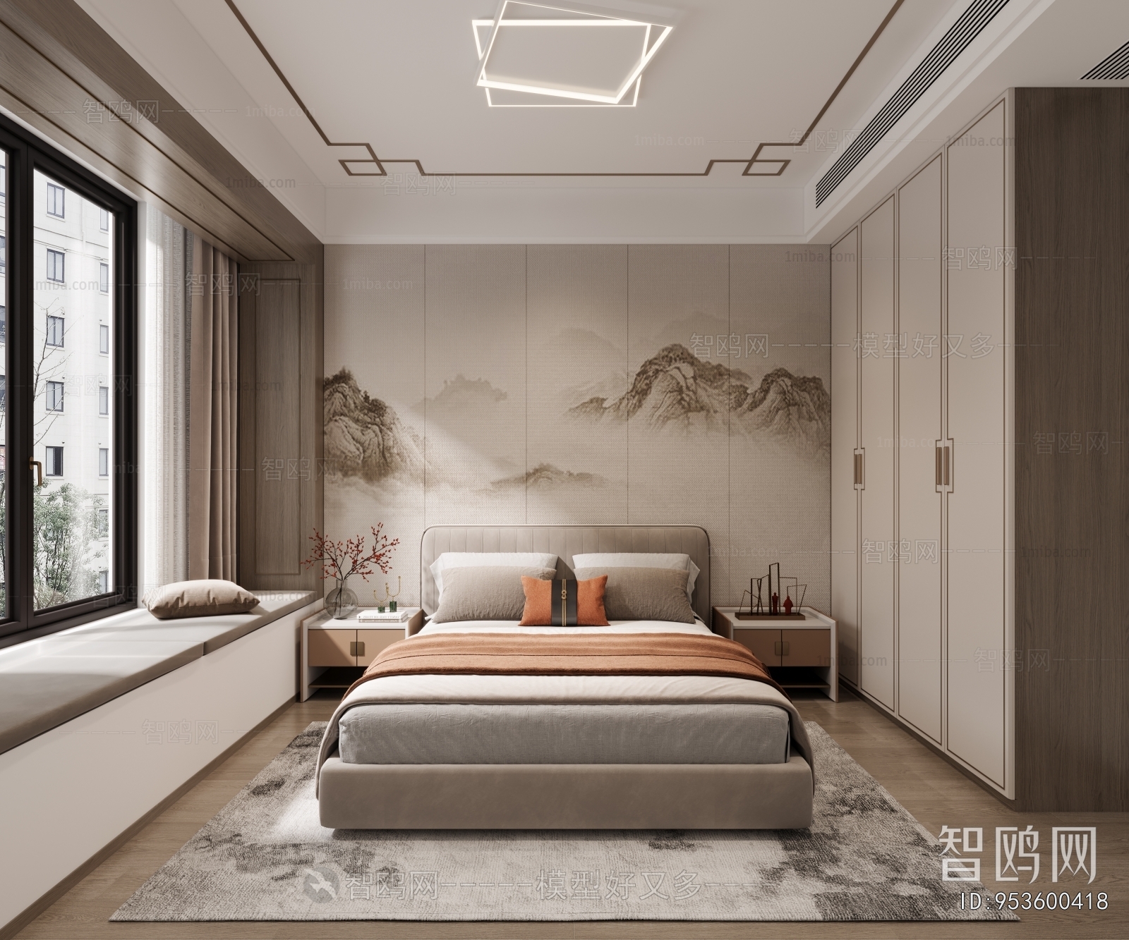 New Chinese Style Bedroom