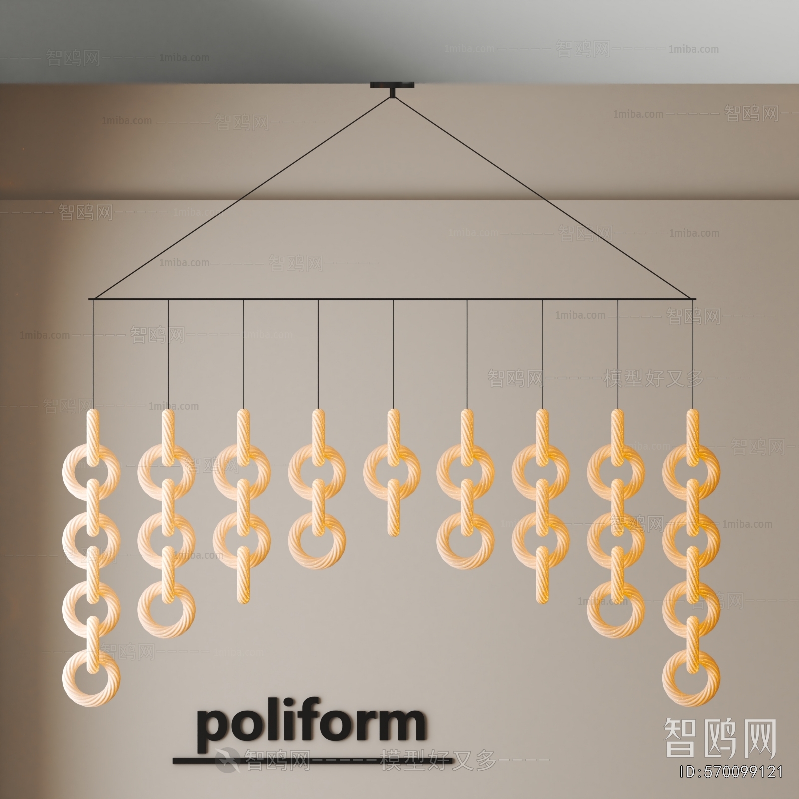 Modern Long Chandelier