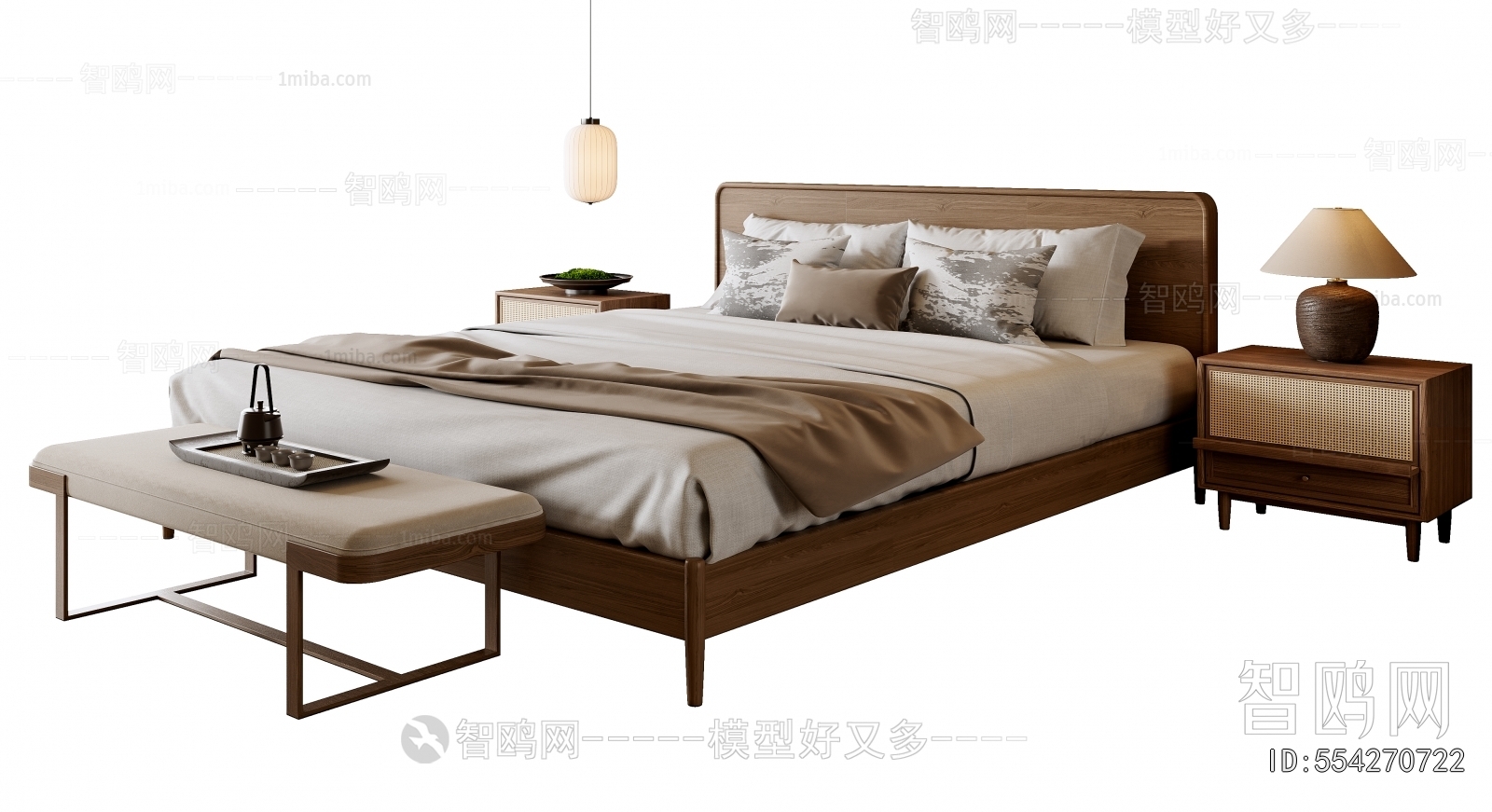 New Chinese Style Double Bed