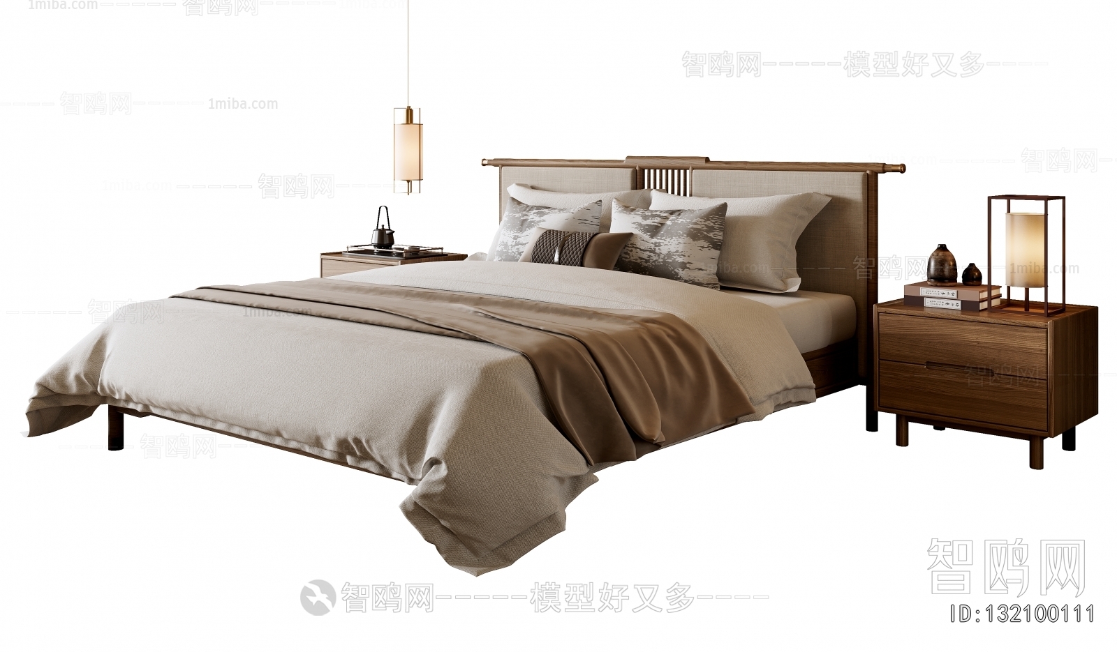 New Chinese Style Double Bed