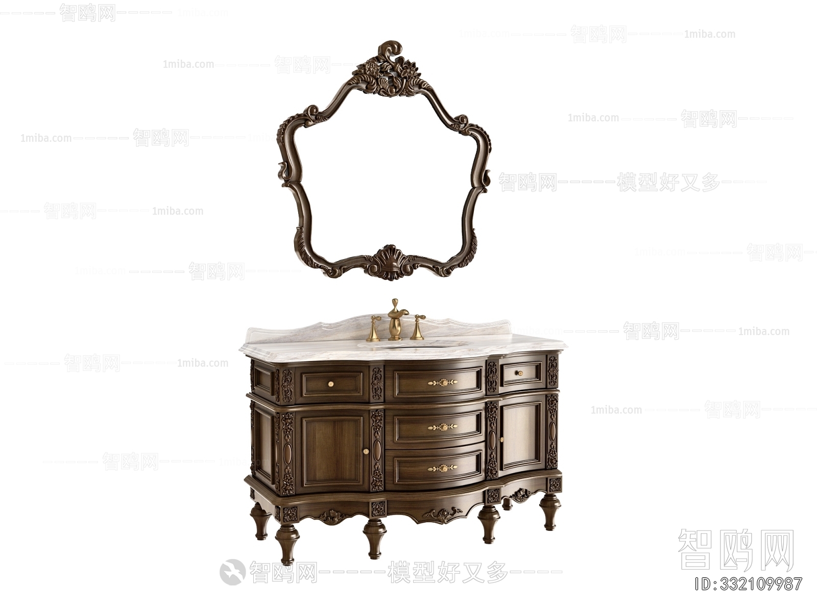 European Style Bathroom Cabinet