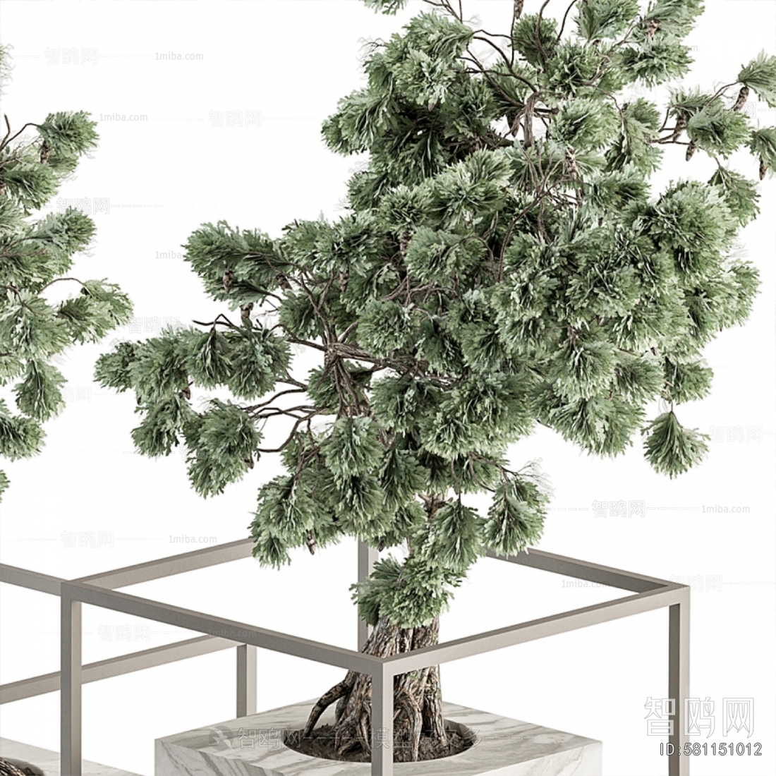 Modern Ground Green Plant Potted Plants