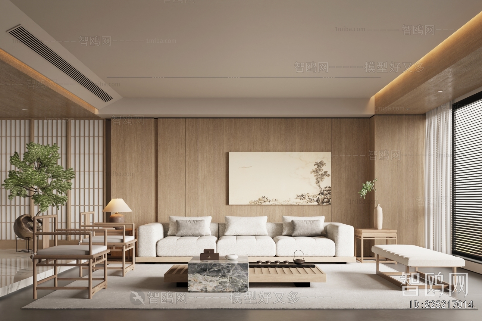 New Chinese Style A Living Room