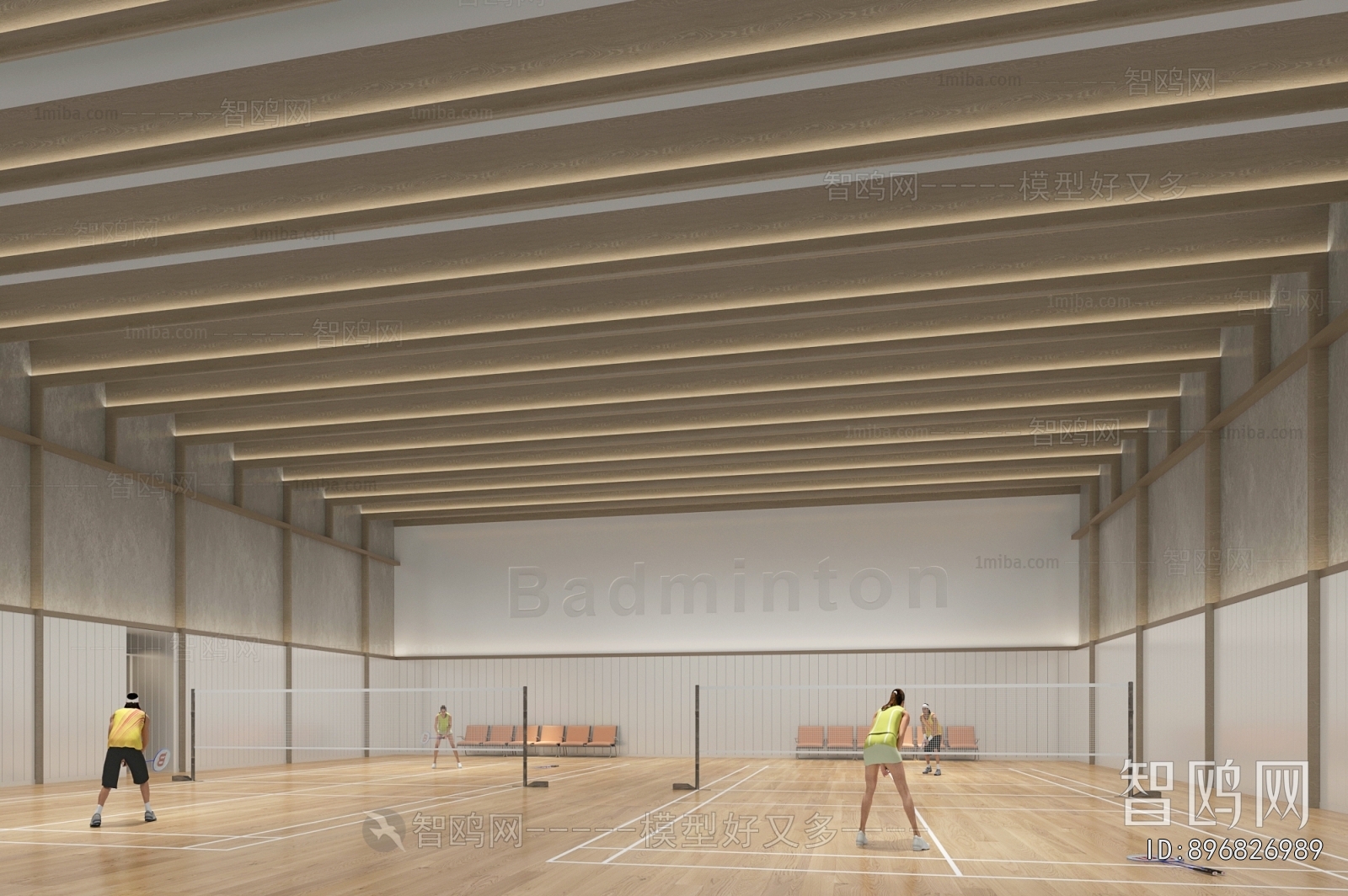 Modern Indoor Badminton Court