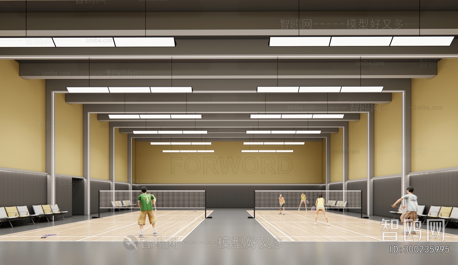Modern Indoor Badminton Court