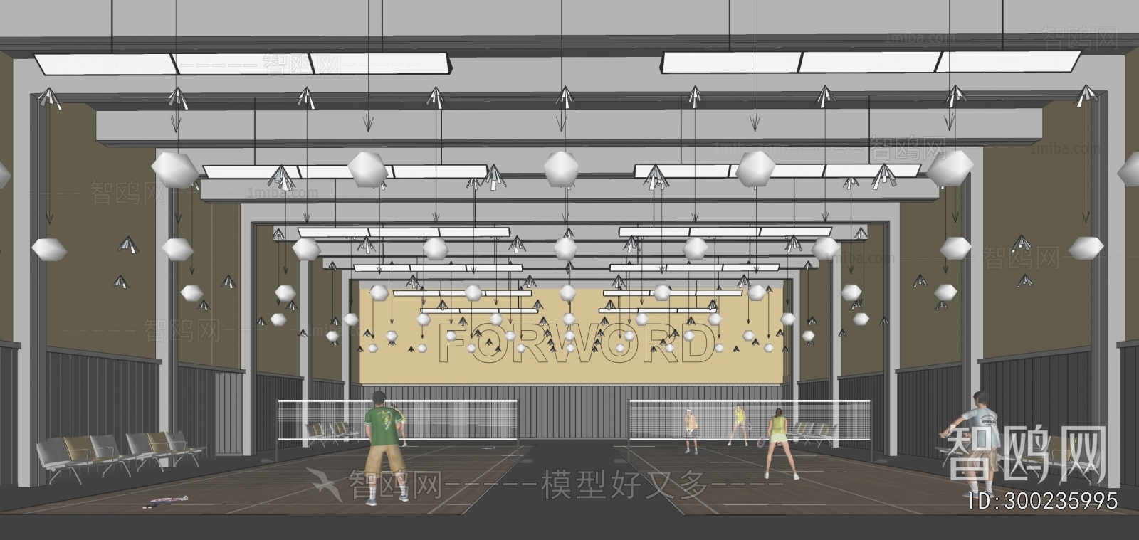 Modern Indoor Badminton Court