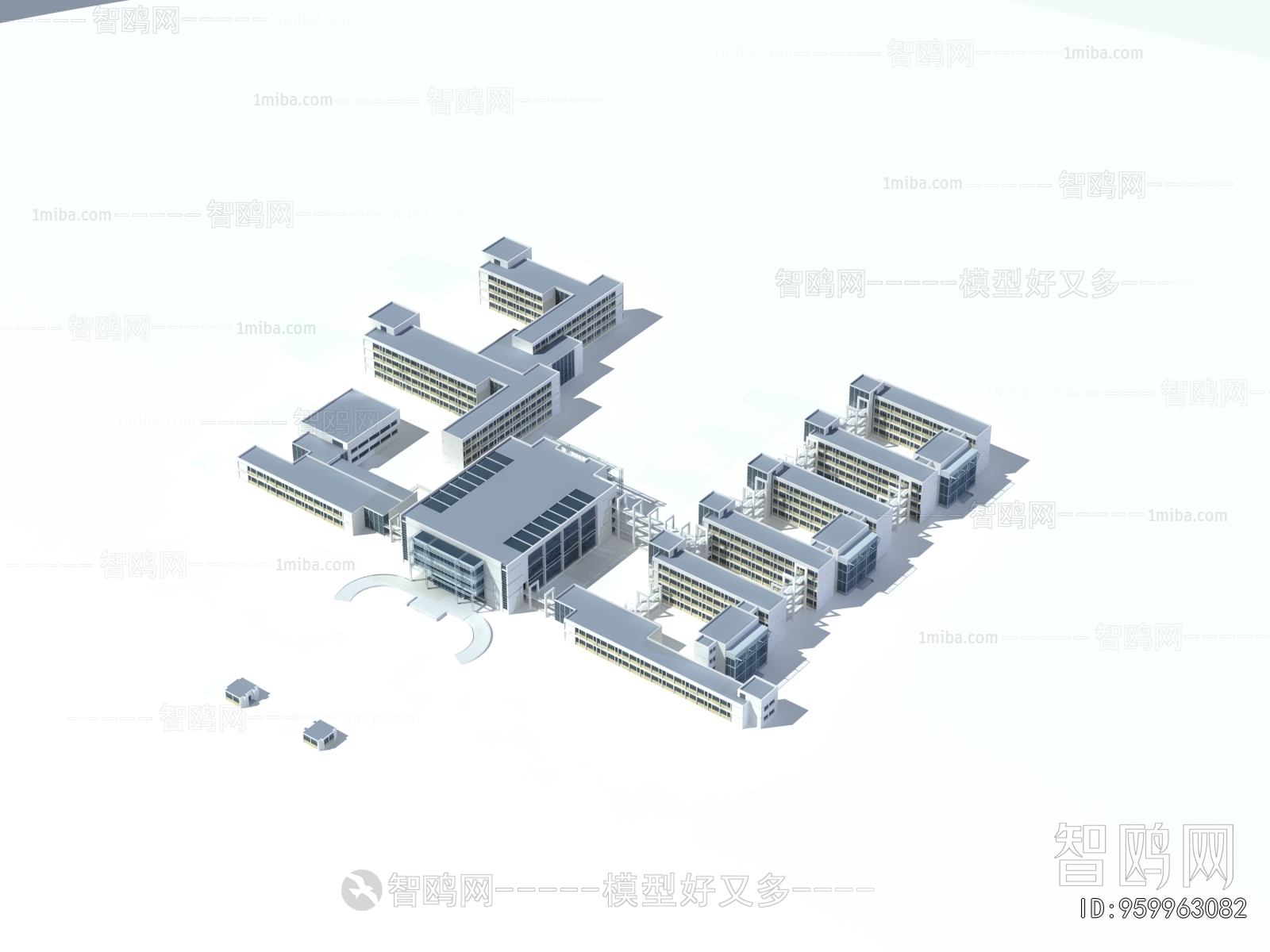 Modern Architectural Bird's-eye View Planning