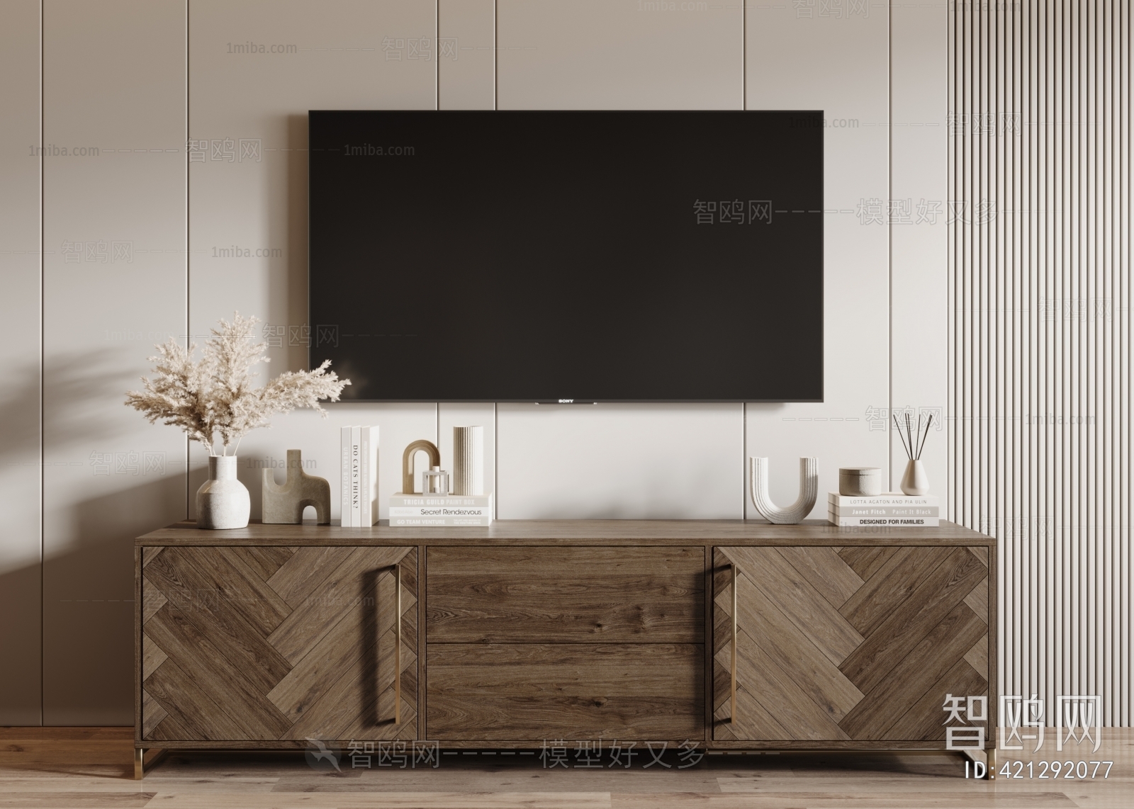 Wabi-sabi Style TV Cabinet