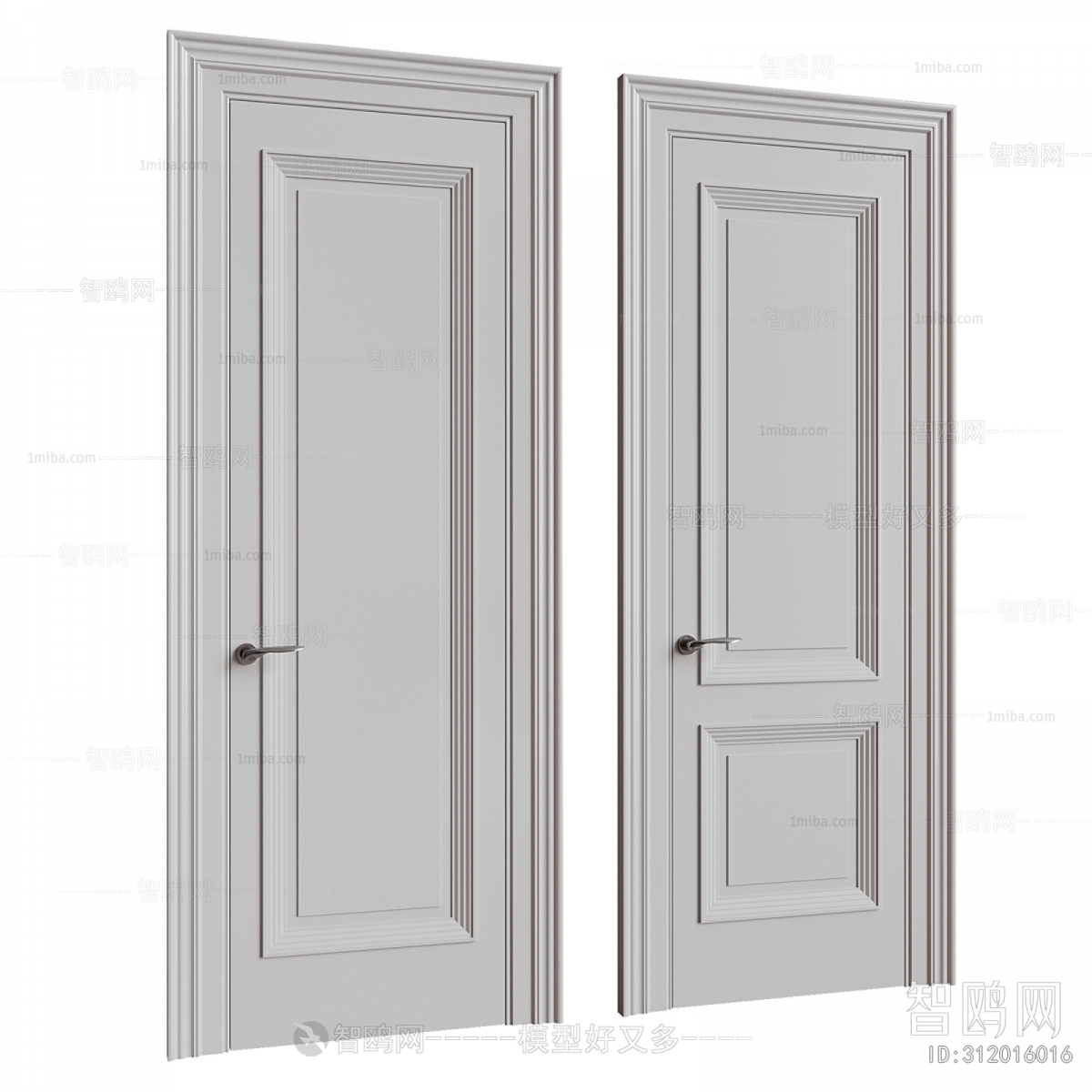 Simple European Style Single Door