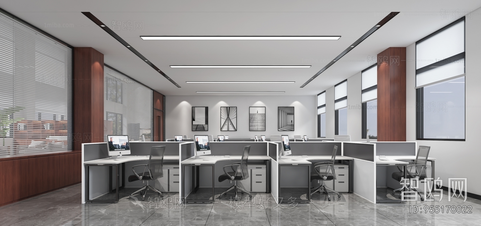 Modern Office Reception Desk