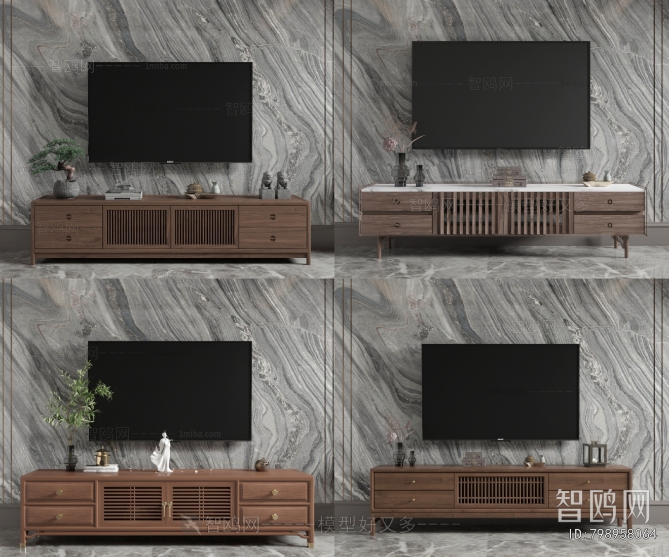 New Chinese Style TV Cabinet