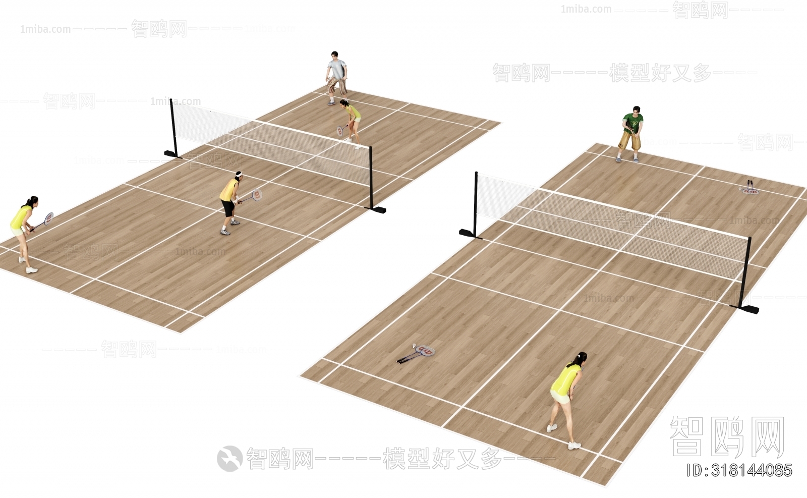 Modern Indoor Badminton Court