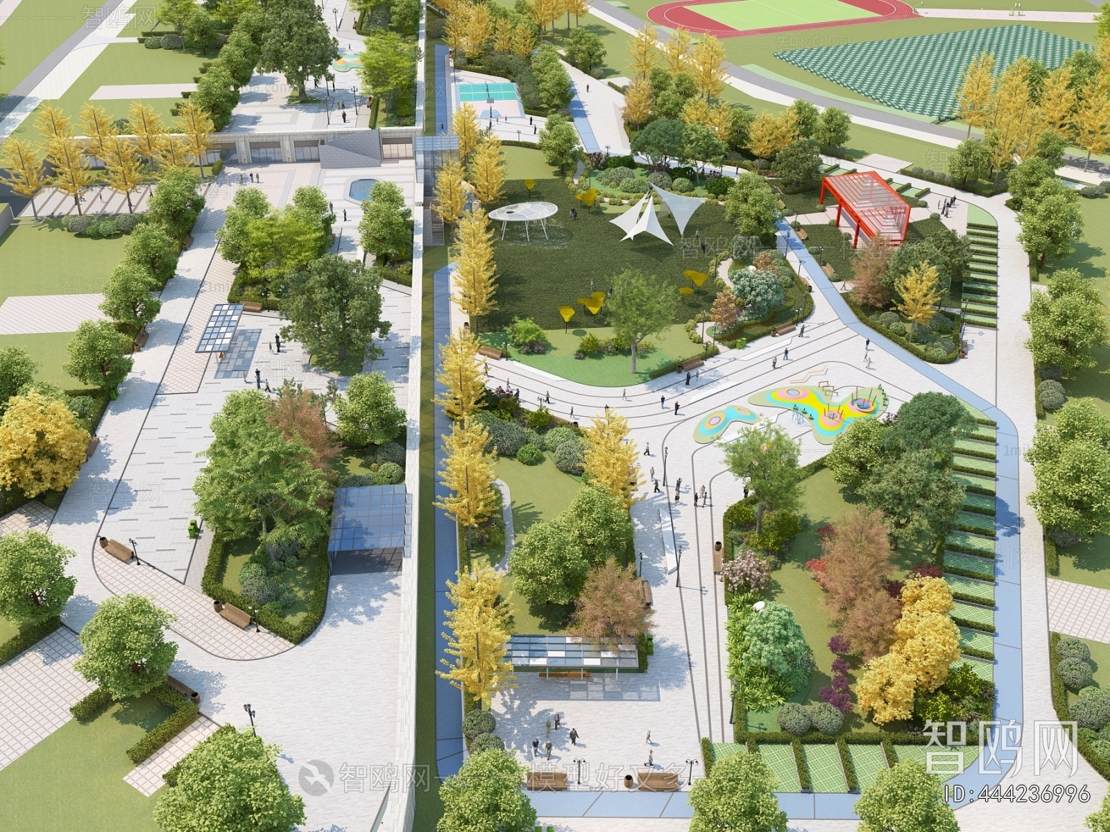 Modern Park Landscape