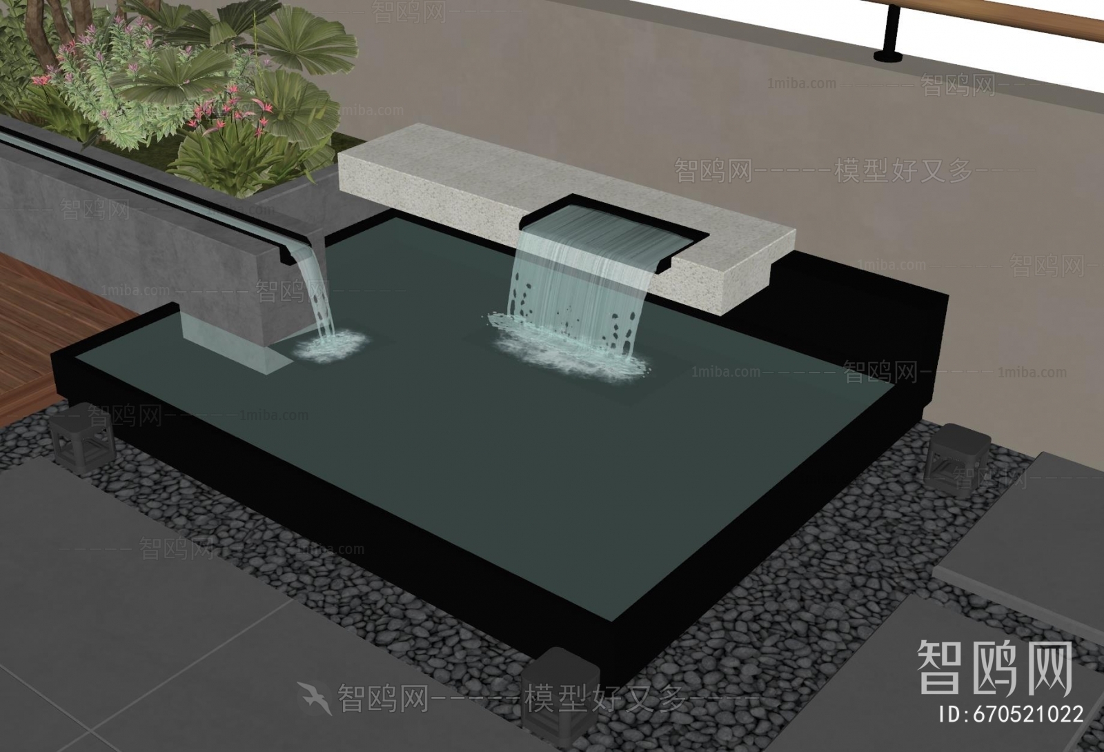 Modern Rockery Waterscape