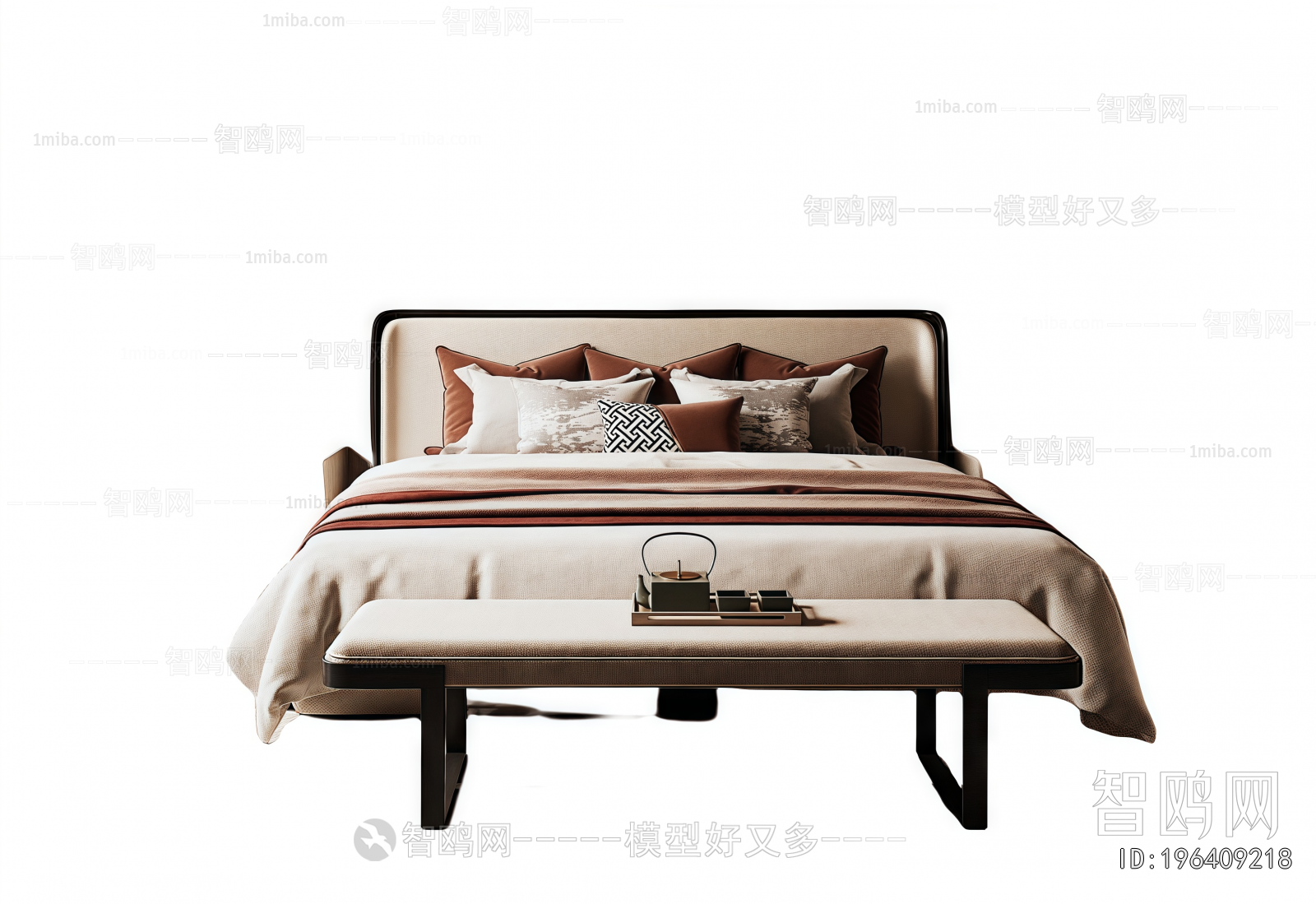 New Chinese Style Double Bed