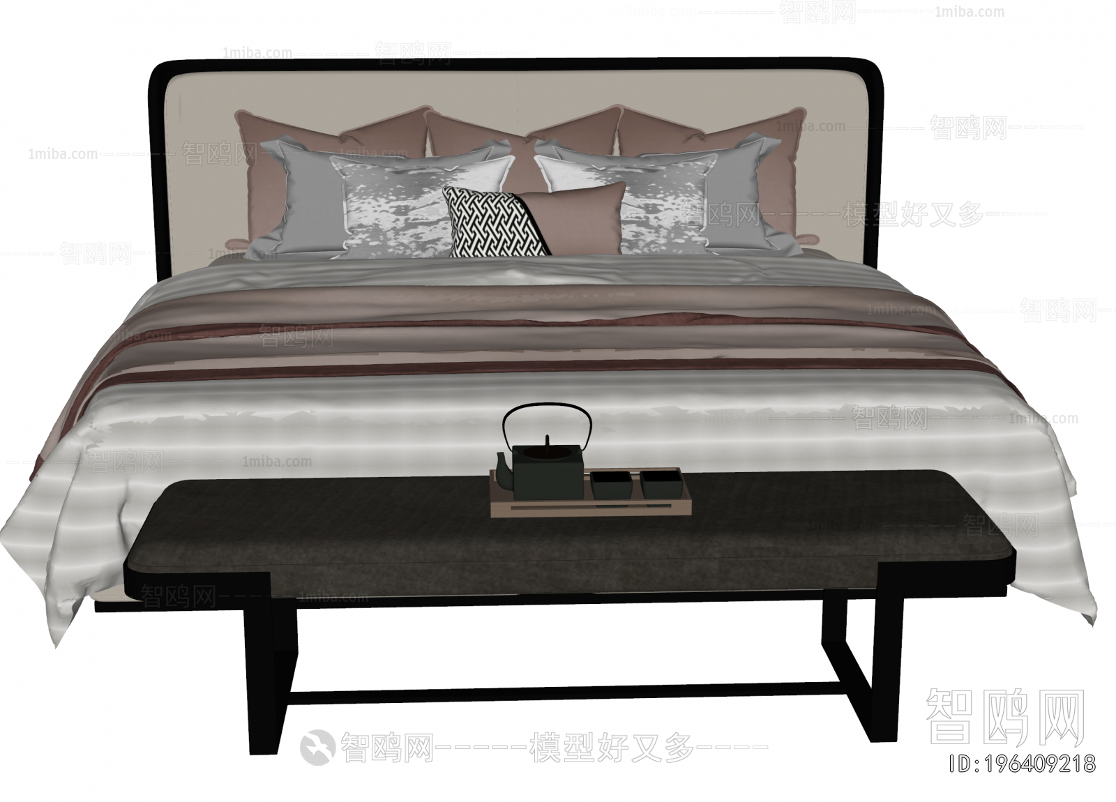 New Chinese Style Double Bed