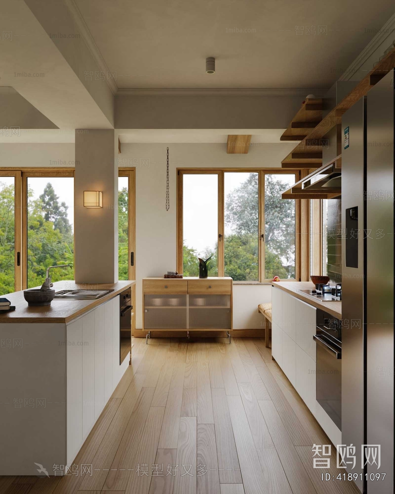 Nordic Style Open Kitchen