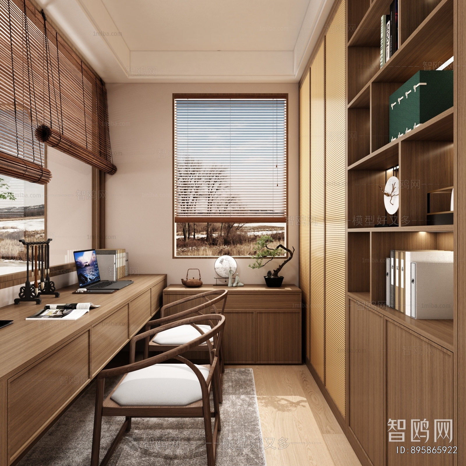 New Chinese Style Study Space