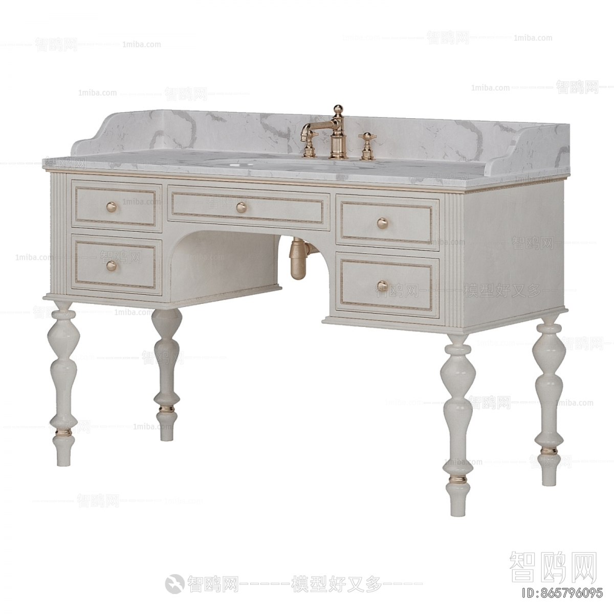 French Style Bathroom Cabinet