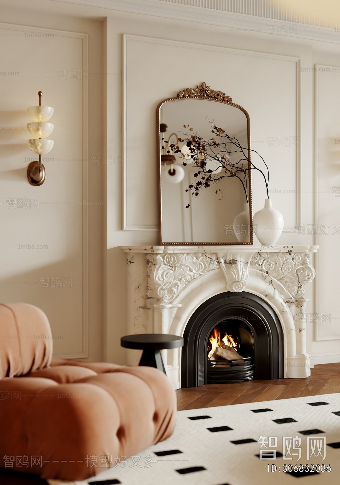 French Style Fireplace