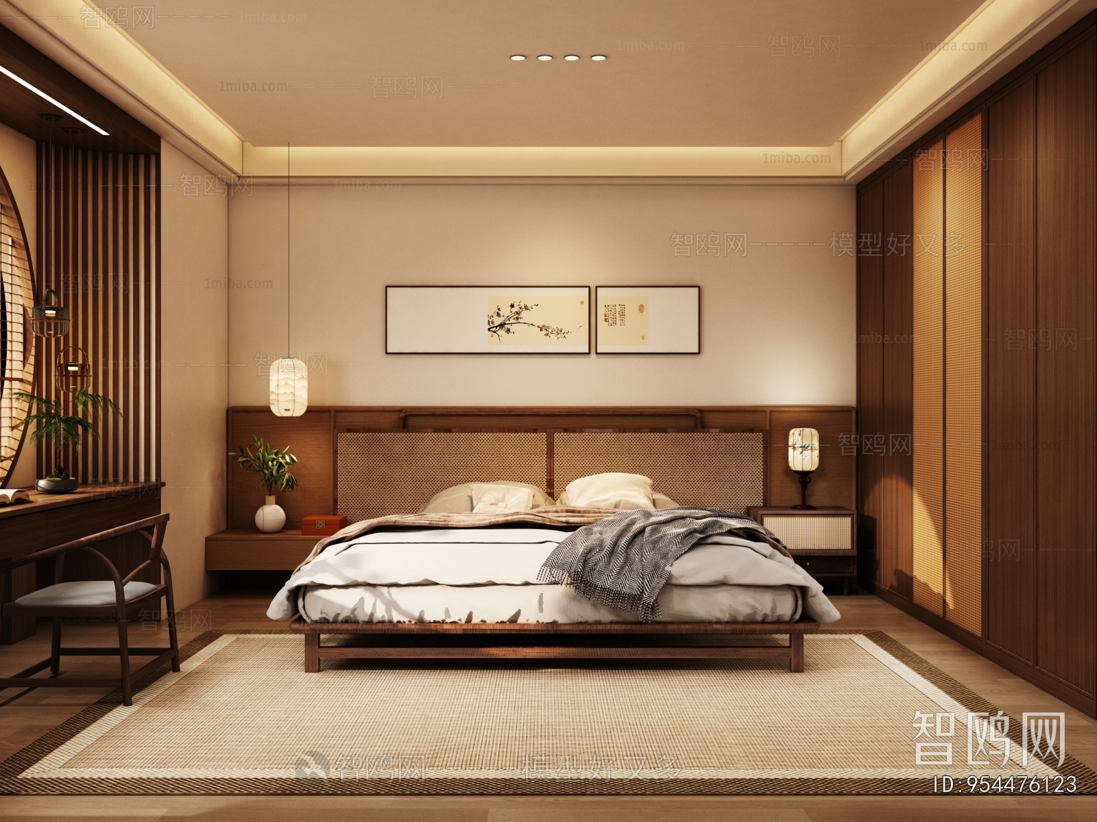 New Chinese Style Bedroom