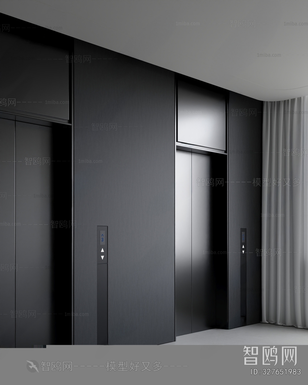 Modern Office Elevator Hall