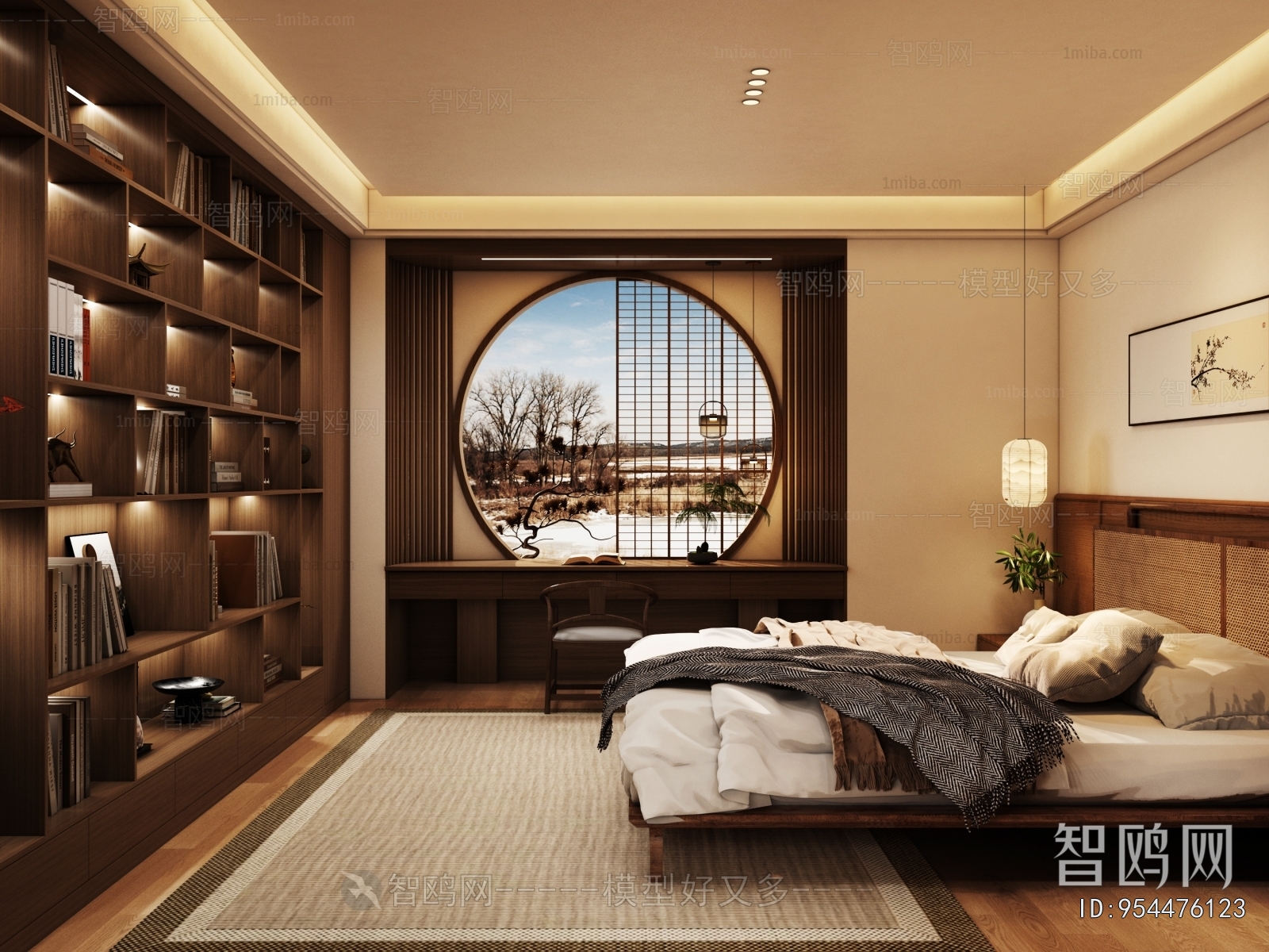 New Chinese Style Bedroom