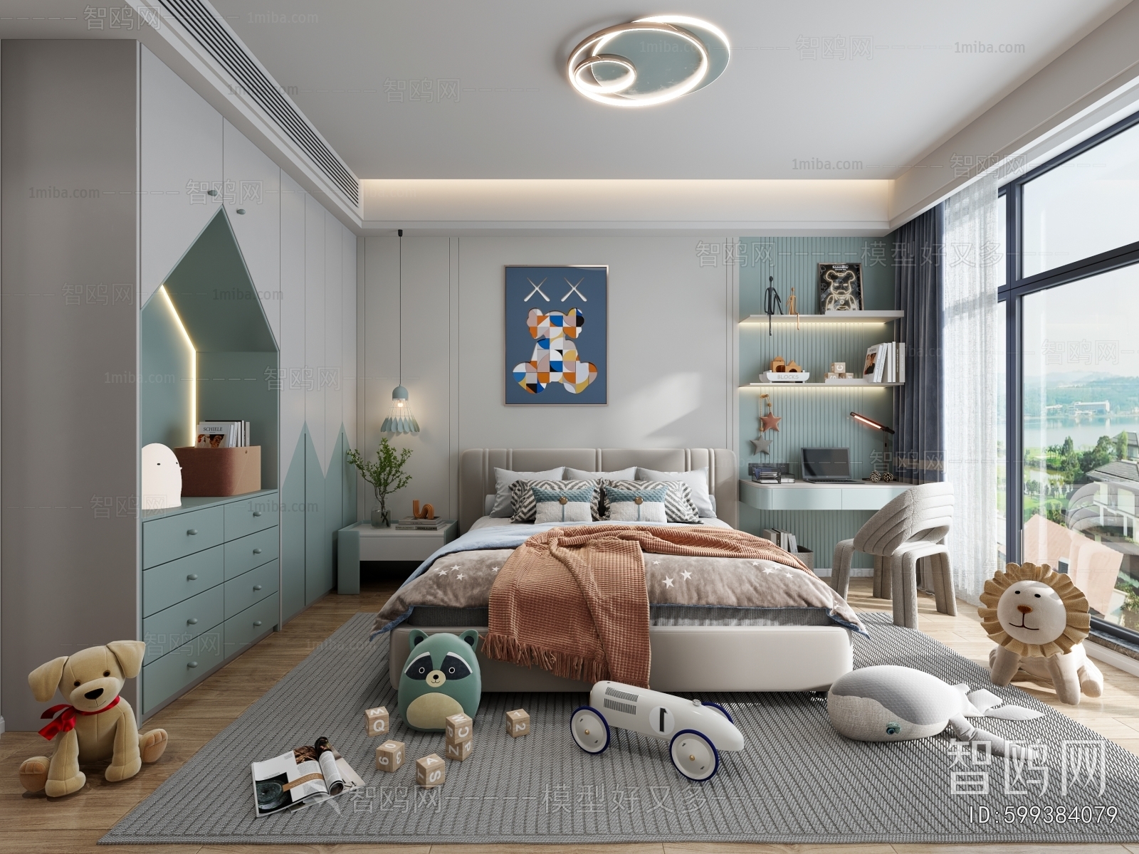 Modern Boy's Room And Son's Room