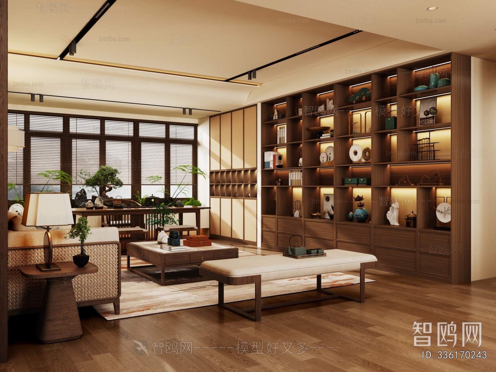 New Chinese Style A Living Room