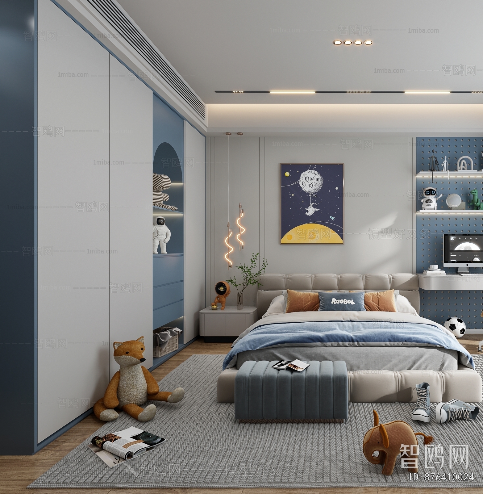 Modern Boy's Room And Son's Room