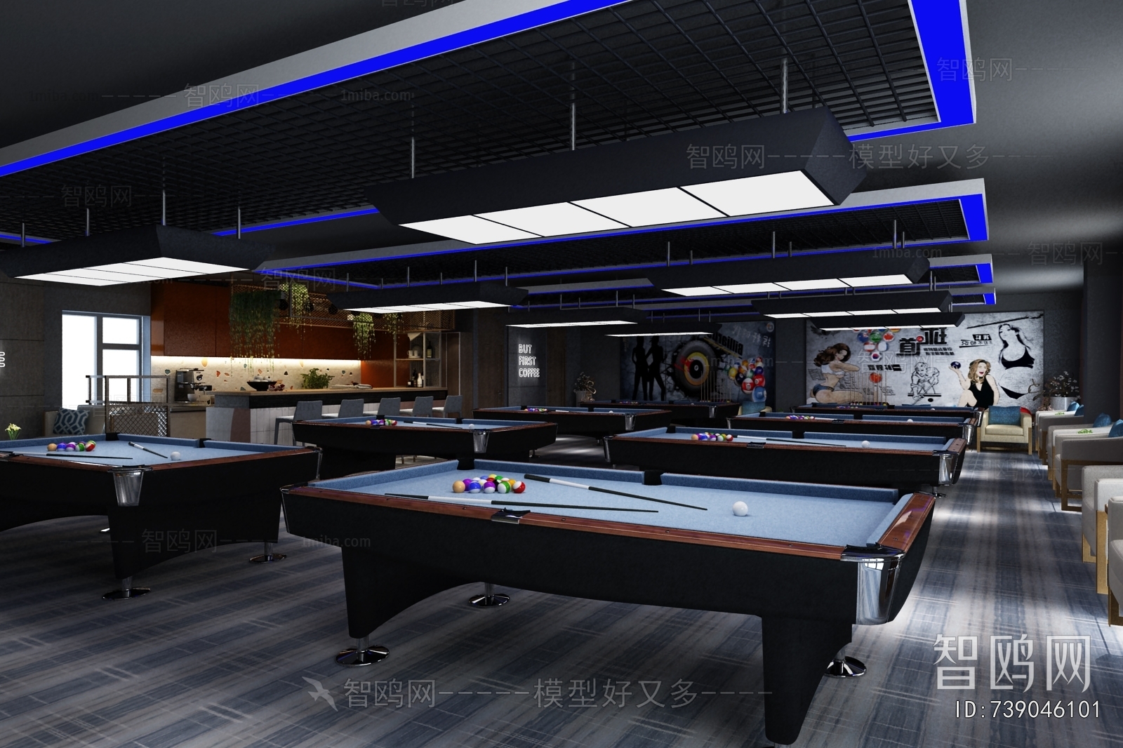 Modern Billiard Room