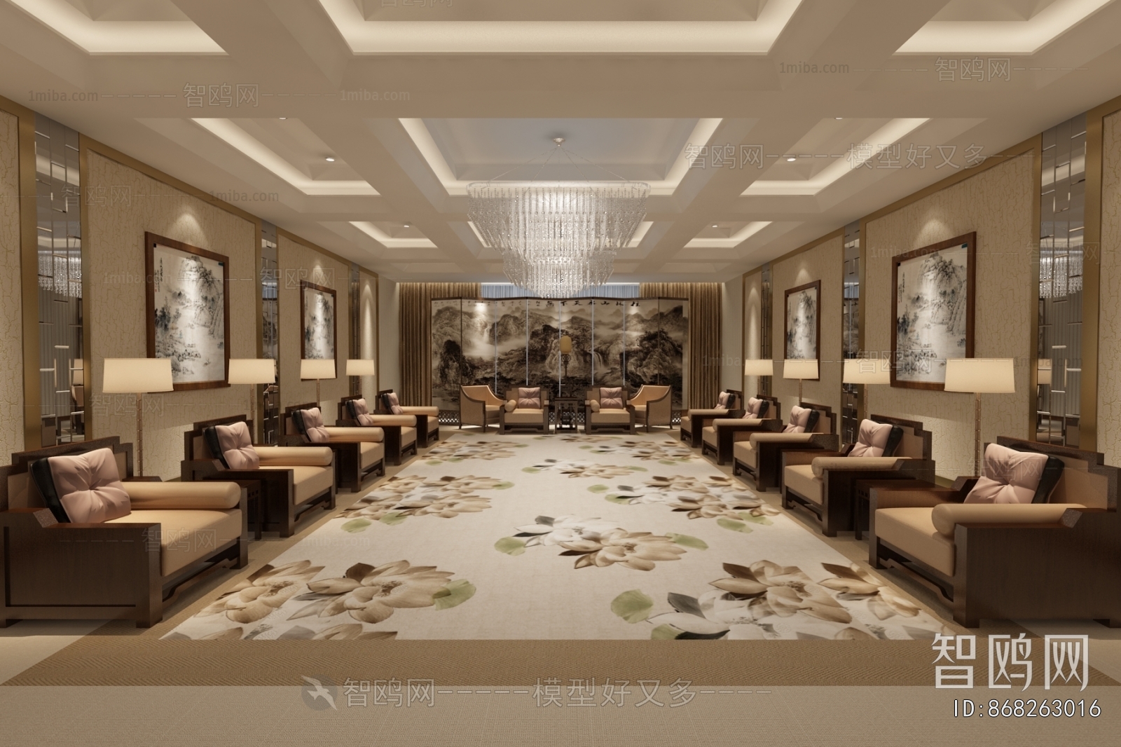 New Chinese Style Reception Room